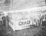 Cracker Jack stand under a big outdoor circus tent, Breckenridge, Texas by Basil Clemons 1887-1964