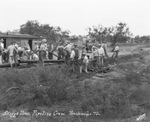 Near the oil fields, Skaggs Bros. pipeline crew, Breckenridge, Texas by Basil Clemons 1887-1964