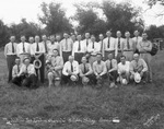 Production Department employees of the Ohio Oil Co. at safety meeting, Stephens County, Texas by Basil Clemons 1887-1964