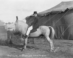 Horseman Abe Cimijotti on Prince, Robbins Brothers Circus, Breckenridge, Texas by Basil Clemons 1887-1964