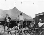 Circus performers in costume, Breckenridge, Texas by Basil Clemons 1887-1964