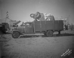 Elephant being transported, Breckenridge, Texas by Basil Clemons 1887-1964