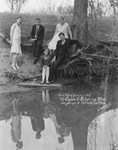 Coach Marie Winston and the Caddo Hi debating team, caught in a reflective pose by Basil Clemons 1887-1964