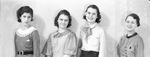 Four unidentified young women, possibly from Breckenridge, Texas by Basil Clemons 1887-1964