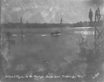 "Serfboards [sic] flights in the moonlight, Seal Lake Grand, Breckenridge, Texas" by Basil Clemons 1887-1964