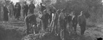 Group of men and women look into a pit of rattlesnakes near Breckenridge, Texas by Basil Clemons 1887-1964