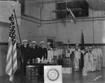 Sea Scouts photographed inside a gymnasium, Breckenridge, Texas by Basil Clemons 1887-1964