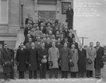 "Young Men's Bible Class, Breckenridge, Texas, Jan. 26-1936 (10 below freezing) 60 present - not all in picture" by Basil Clemons 1887-1964