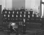 "Choir - First Baptist Church, Breckenridge, Texas, Christmas, 1944, director Gerald Nelson and Mrs. H. R. Key, organist" by Basil Clemons 1887-1964