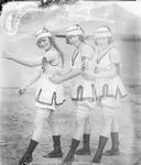 Three female circus performers in matching costumes, Breckenridge, Texas by Basil Clemons 1887-1964