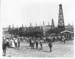 Fighting fire with the Walker-Caldwell Water System, 1921 by Basil Clemons 1887-1964