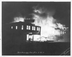 Buildings on fire in Breckenridge by Basil Clemons 1887-1964