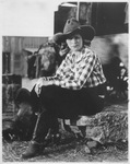 Cowgirl in Western show in Breckenridge, Texas, 1921 by Basil Clemons 1887-1964