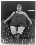 Fat Lady in circus in Breckenridge, Texas, 1922 by Basil Clemons 1887-1964