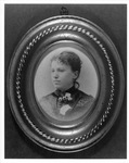 Framed photographic portrait of Emmie Harper Paddock, wife of B. B. Paddock