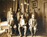 Portrait photograph of seven Civil War veterans