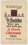 Christmas greeting card from the Smith Family, 1925