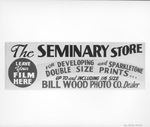 Seminary Store advertisement, 1949 by Bill Wood Photo Company