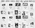 Spread of Christmas cards, 1949 by Bill Wood Photo Company