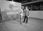 Wrestling at Will Rogers Coliseum; Kevin Von Erich with KTVT reporter by Cirrus Bonneau