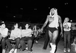 Wrestling, Will Rogers Coliseum, wrestler Arman Hussein walks through crowd by Cirrus Bonneau