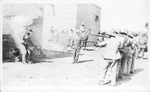 Mexican Revolution, first picture of triple execution, Juarez, Mexico, 1916