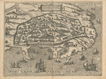 Bird's-eye view plan of Alexandria by Georg Braun and Frans Hogenberg