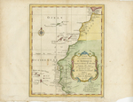 Coste Occidentale D'Afrique Depuis le Detroit de Gibraltar, Jusqu'au XI-e Degre de Latitude Septentrionale. Tiree de la Carte de l'Ocean Occidental. Publiee Par Ordre de Mgr. Le Comte de Maurepas en 1738 by Jacques Nicolas Bellin