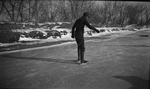 Man on ice skates by Charles M. Davis