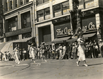 Charlotte Duncan at ILGWU march in Los Angeles