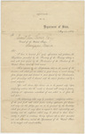 Message from William H. Seward to Franklin Chase