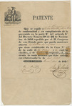 Patent for Franklin Chase and Anna Chase Clothing Store