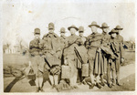 Student Army Training Corps. (S.A.T.C.) at Grubbs Vocational College with luggage, "headed for home"