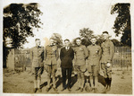 Five cadets and instructor (?) "at Colonel Bowens," Grubbs Vocational College