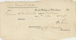 Tuition receipt for the College of Charleston