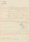 Letter from Military Governor John A. Quitman by Manuel Reyes Veramendi