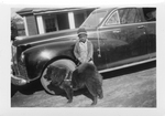 Young boy with a dog