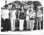 Group of six women CWA-AFL-CIO strikers