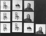 A contact sheet of sculptured pieces, David Keens headshots