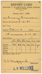 Booker T. Washington High School 1937-1938 Latin Report Card for Emerson Emory