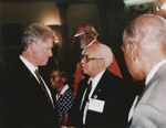 Emerson Emory with President Bill Clinton at a Congressional Black Caucus Foundation event