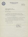 U.S. Navy Reserve Document addressed to Dr. Emerson Emory regarding promotion to Lieutenant Commander