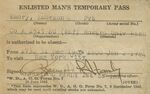 Emerson Emory's Enlisted Man's Temporary Pass, 1943