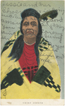 Postcard: illustration of Chief Joseph, leader of the Wal-lam-wat-kain band of Nez Perce Native American tribe