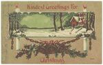 Postcard: Kindest Greetings for Christmas, 1909