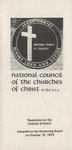 National Council of the Churches of Christ Resolution by National Council of the Churches of Christ