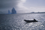 View of South Shetland Islands or the strait between Robert Island and Greenwich Island in Antarctica.