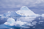 Iceberg climbing in Antarctica.