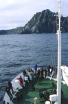On a boat at Cape Horn in Antarctica.