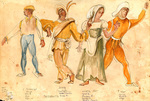 Original costume sketches for "The Taming of the Shrew"